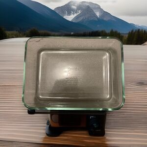 Vintage Pyrex 7210 3 cup Dash 750 ML rectangular glass green Tint Dish